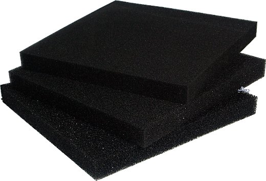 PPI Filterschaum-Matte schwarz 100x100x3 cm