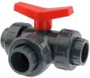 PVC 3-Way Ball Valve T-Hole